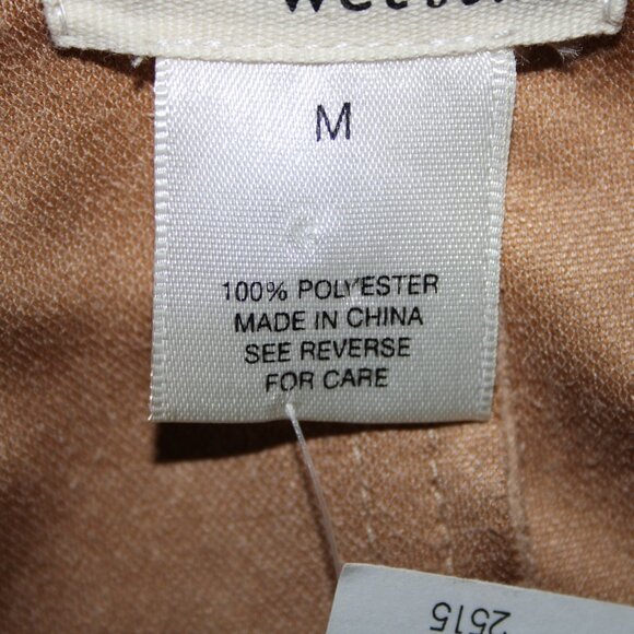 Wet Seal $40 Sz M Tan Waterfall Faux Suede 100% Polyester Wrap Sweater - Picture 15 of 16